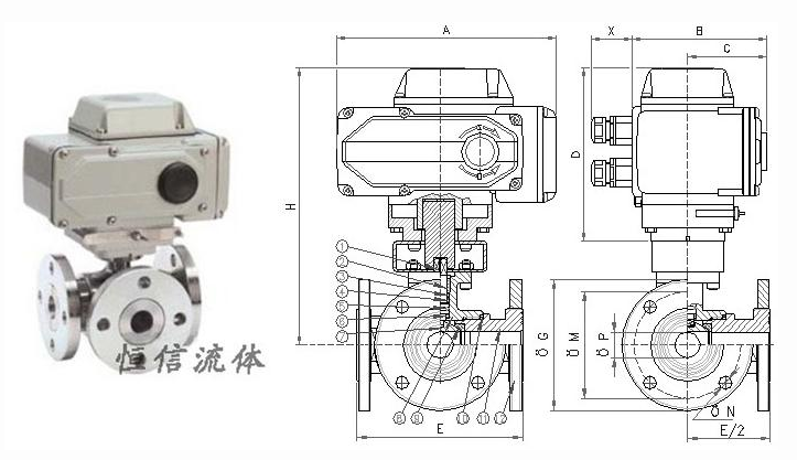 電動三通球閥 電動三通球閥